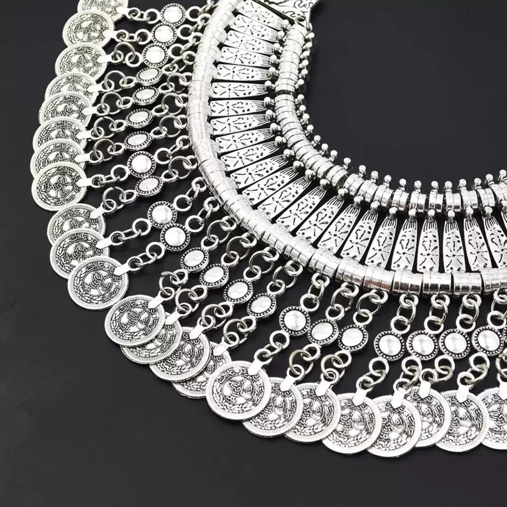 Coin Statement Necklace - Picture 5 of 9